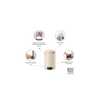 Brabantia NewIcon Poubelle à pédale - 12 litres - seau intérieur en plastique - beige doux SW767516