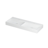 Ink United lavabo - 120x45x11cm - 2 vasques - 2 trous de robinet - blanc mat SW207361