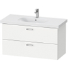 Duravit XBase Meuble sous-lavabo 100x45.8x56cm Poignée standard avec softclose panneau de particules blanc Mat SW420635