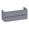 BRAUER Joy meuble sous-lavabo 120 2 tiroirs softclose - sans poignée - 1 découpe pour siphon - gris mat SW1201014