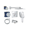 Grohe Grohtherm inbouw regendoucheset – 31 cm vierkante hoofddouche – rechte wandarm – chroom SW1235149