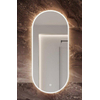 H&R Badmeubelen Oval spiegel – ovaal – 40x90 cm – indirecte LED rondom – spiegelverwarming – Zilver glans SW857302