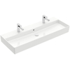 Villeroy & Boch Memento 2.0 lavabo - dessous meulé 120x47cm - avec trop-plein 2 trous de robinet ceramic+ blanc SW336067