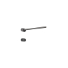Hotbath &MORE Handdoekradiator - 50x19cm - rond - 1 stangen - horizontaal - met schakelaar - PVD - geborsteld gunmetal (antraciet) SW1245700