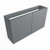 Mondiaz FOWY Meuble sous lave-mains - 90x22x50cm - 2 portes - push to open - softclose - Plata SW1016883