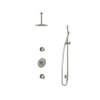 Hotbath Buddy IBS - Regendoucheset - 15cm plafondarm - 20cm ronde hoofddouche - staafhanddouche - glijstang - 2 stopkranen - geborsteld nikkel (RVS) SW298887