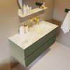 Mondiaz VICA-DLUX ensemble de meuble de salle de bain - 110cm - meuble sous-vasque armée - 2 tiroirs - lavabo encastré cloud droite - sans trous de robinet - version haute de 60cm - frape SW1088716