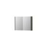 INK SPK1 armoire de toilette – 80 x 60 x 14 cm – 2 portes, portes-miroir double face – Béton mat SW493549