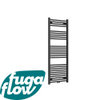 FugaFlow Eccelente Acces badkamer radiator 60x140cm recht middenaansluiting 661watt mat zwart - Black Friday - SW1123335