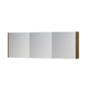 INK SPK1 Spiegelkast - 180x14x60cm - 3 deuren - dubbelzijdige Spiegel - schakelaar en stopcontact - eiken Massief eiken Ash grey SW493970