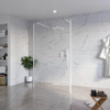 Fortifura Galeria Douche à l'italienne - 120x200cm - verre clair - anticalcaire - verre de sécurité 8mm - 2 parois latérales 40cm - avec bras muraux et profilés d'angle - Blanc mat SW993110