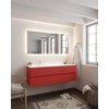 Mondiaz VICA ensemble de meuble de salle de bain - 150cm - meuble sous-vasque fire - 2 tiroirs - lavabo moon gauche - 1 trou de robinet - miroir LED - version XL 60cm haut SW1098006