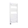 Sanicare Radiateur électrique - 111.8x60cm - 730W - design - thermostat - chrome - en bas à gauche - blanc SW890900