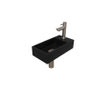 Ink Versus fonteinset – 36x18x9 cm – quartz zwart – kraangat rechts – kraan geborsteld nikkel SW439762