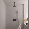 BRAUER Gunmetal Edition ensemble de douche pluie apparent – douche de tête Ø 20 cm – bras de plafond 30 cm – douchette bâton – avec inverseur SW925734