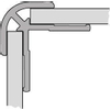 Huppe EasyStyle Profil d'angle. extérieur 2550 gris foncé SW207077