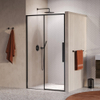 BRAUER Galactic Nisdeur - 120x200 - 2-delig schuif - helder glas - omkeerbaar - incl. glascoating - geborsteld gunmetal PVD SW1580998