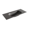Mondiaz BIG small Darkgrey solid surface inbouw wastafel 110cm midden SW428945 Mondiaz BIG small Darkgrey solid surface inbouw wastafel 110cm midden SW428945