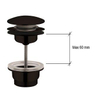 Plieger Bouchon de vidage design 2 en 1 a/s trop-plein 1 1/4 noir mat SW238036