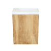Arcqua Marble lave-mains – 40 x 22 x 54,5 cm – sans robinet – cadre chêne naturel, avec trop-plein SW909587