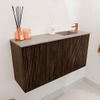 Mondiaz JOYA-DLUX 80cm toiletmeubel - kleur Walnut - Wastafel FAYE positie Rechts 1 kraangat kleur Saba. SW1424644