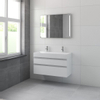 Bruynzeel Roma badmeubelset 100x60.5x46cm met spiegel verlichting mat wit SW108008 Bruynzeel Roma badmeubelset 100x60.5x46cm met spiegel verlichting mat wit SW108008