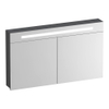 BRAUER Promise armoire de toilette – 119 x 70 x 15 cm – LED directe en haut – 2 portes – Timber Grey SW1203714