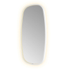 Hotbath &MORE Miroir dans un cadre en aluminium / contour incl. LED direct & indirect. chauffage de miroir. changement de couleur. dimmable. sans points lumineux. avec télécommande WH Blanc mat SW1246858