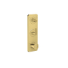 Hansgrohe Axor Citterio C afbouwdeel v. inbouw douchekraan thermostatisch m. plaat v. 2 functiesen cubic cutpolished gold optic SW1151993