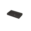 Ink Momento lavabo - 80x45x9cm - simple vasque - sans trou de robinet - quartz noir mat SW157901