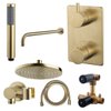 Adema Shower inbouwdoucheset 20cm hoofddouche met wandbevestiging compleet geborsteld messing (goud) SW519672 Adema Shower inbouwdoucheset 20cm hoofddouche met wandbevestiging compleet geborsteld messing (goud) SW519672