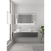 Bruynzeel Giro badmeubelset 49x150x46cm 2 wasbakken 2 lades met spiegel met softclose composite grafiet SW384307 Bruynzeel Giro badmeubelset 49x150x46cm 2 wasbakken 2 lades met spiegel met softclose composite grafiet SW384307
