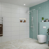 Fortifura Galeria inloopdouche - 40x200cm - glas - wandarm - mat wit SW876801