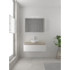 Bruynzeel Giro badmeubelset 49x100x46cm 1 wasbak 1 lade met spiegelkast met softclose composite mat wit SW384250 Bruynzeel Giro badmeubelset 49x100x46cm 1 wasbak 1 lade met spiegelkast met softclose composite mat wit SW384250