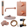 Adema Shower Set de douche à encastrer douche de tête 20cm avec bras mural complet Cuivre brossé SW519676 Adema Shower Set de douche à encastrer douche de tête 20cm avec bras mural complet Cuivre brossé SW519676