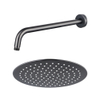 Fortifura Calvi Hoofddouche - 25cm - rond - wandarm - 35cm - PVD - geborsteld gunmetal (antraciet) SW1159274