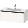 Duravit Ketho.2 Wastafelonderbouwkast - met 1 lade - 101x48x44cm - met greep antraciet - wit supermat SW772222
