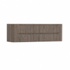 H&R Badmeubelen Juice Meuble sous lavabo - 140x45x50cm - angles arrondis - 4 tiroirs - poignée intégrée - Tucson oak SW1490154
