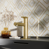 Hotbath Gal Fonteinkraan - opbouw - uitloop - 8.5cm - koudwaterkraan - PVD - geborsteld messing goud SW656061