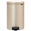 Brabantia NewIcon Poubelle à pédale - 20 litres - seau intérieur en plastique - metallic gold SW1117468