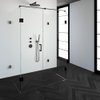 Saniclass Create douchecabine XL 100x140cm profielloos met antikalk en 8mm veiligheidsglas zwart mat SW223676 Saniclass Create douchecabine XL 100x140cm profielloos met antikalk en 8mm veiligheidsglas zwart mat SW223676