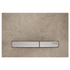 Geberit Sigma50 bedieningplaat met dualflush frontbediening voor toilet/urinoir 24.6x16.4cm chroom / betonlook SW420176 Geberit Sigma50 bedieningplaat met dualflush frontbediening voor toilet/urinoir 24.6x16.4cm chroom / betonlook SW420176