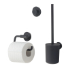 Tiger Urban Toiletaccessoireset Toiletborstel met houder Toiletrolhouder zonder klep Handdoekhaak Zwart SW877657