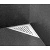Easy Drain Aqua Delta siphon de sol triangulaire avec garniture ABS/pièce de finition ABS grille inox et sortie latérale 22x22cm garde d'eau 50 à 25mm 2302703
