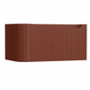 H&R Badmeubelen Juice Wastafelonderkast - 80x45x40cm - linkerhoek afgerond - 3D-front - 1 lade - geïntegreerde greep - terra mat SW1259628