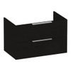 BRAUER Elevate meuble sous-lavabo 80 sans poignées posées 2 tiroirs softclose et 1 découpe pour siphon - Timber Black SW1200205