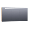 BRAUER Promise Deluxe armoire de toilette – 139 x 70 x 15 cm – LED directe – 3 portes, portes-miroir double face – Chateau SW371672