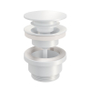 Hotbath Mate Clickplug - met schroef rond - mat wit SW74461
