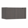 H&R Badmeubelen Juice Wastafelonderkast - 80x45x40cm - rechterhoek afgerond - 3D-front - 1 lade - geïntegreerde greep - wenge SW1259573