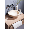 Forzalaqua Roma waskom 40x40x15cm Rond Natuursteen Travertin gezoet FO100004